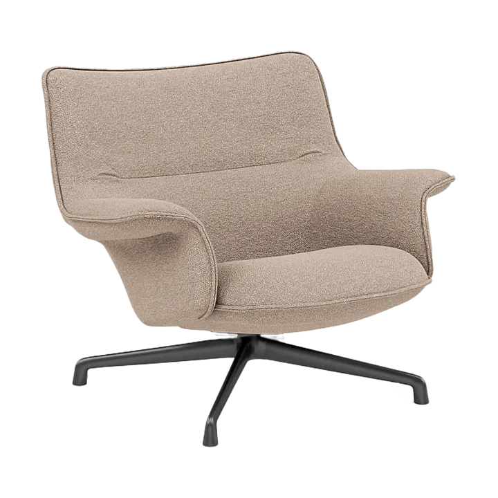 Doze fåtölj låg swivel base - Hearth 6 Anthracite/black - Muuto
