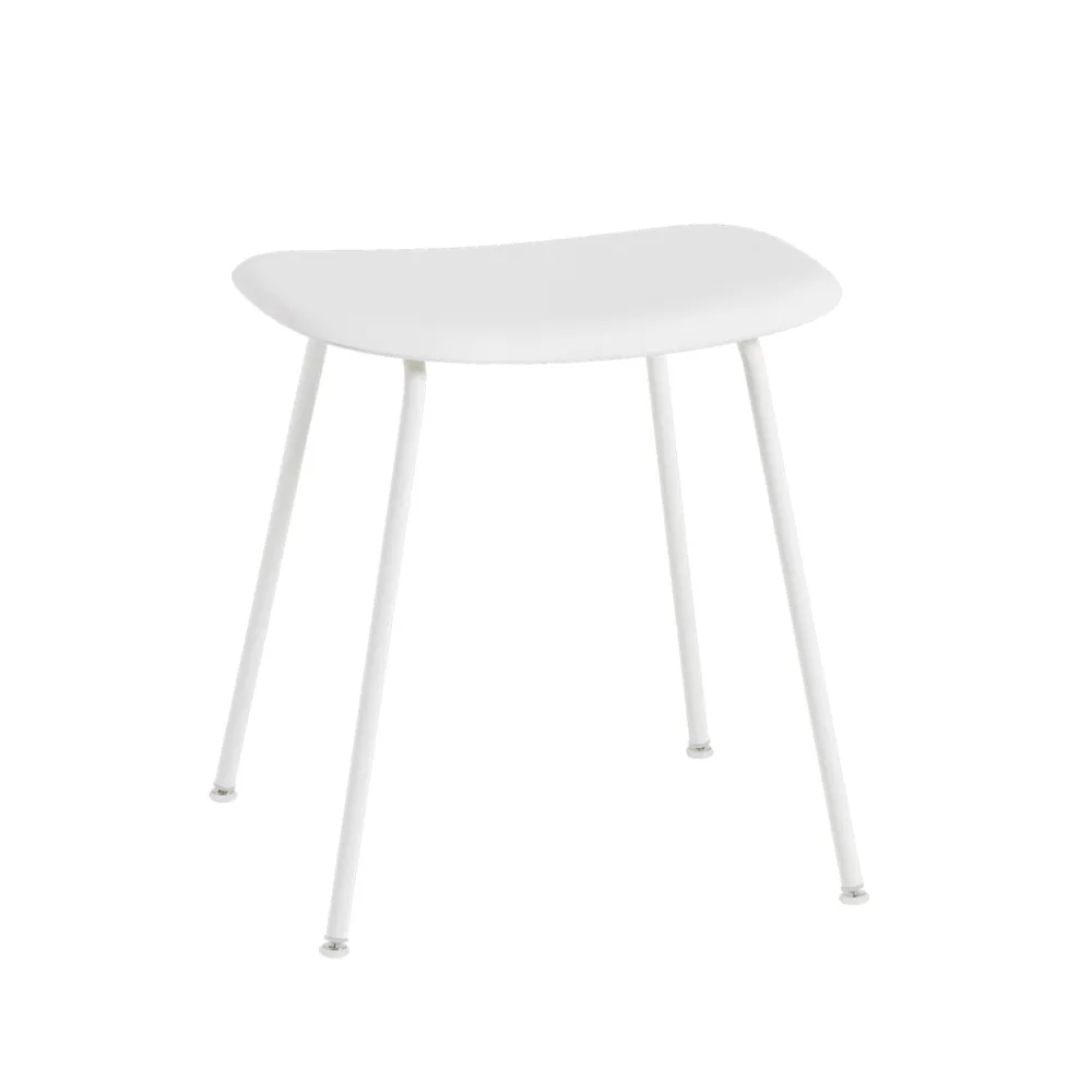 Fiber pall, white, vit stålstativ Muuto