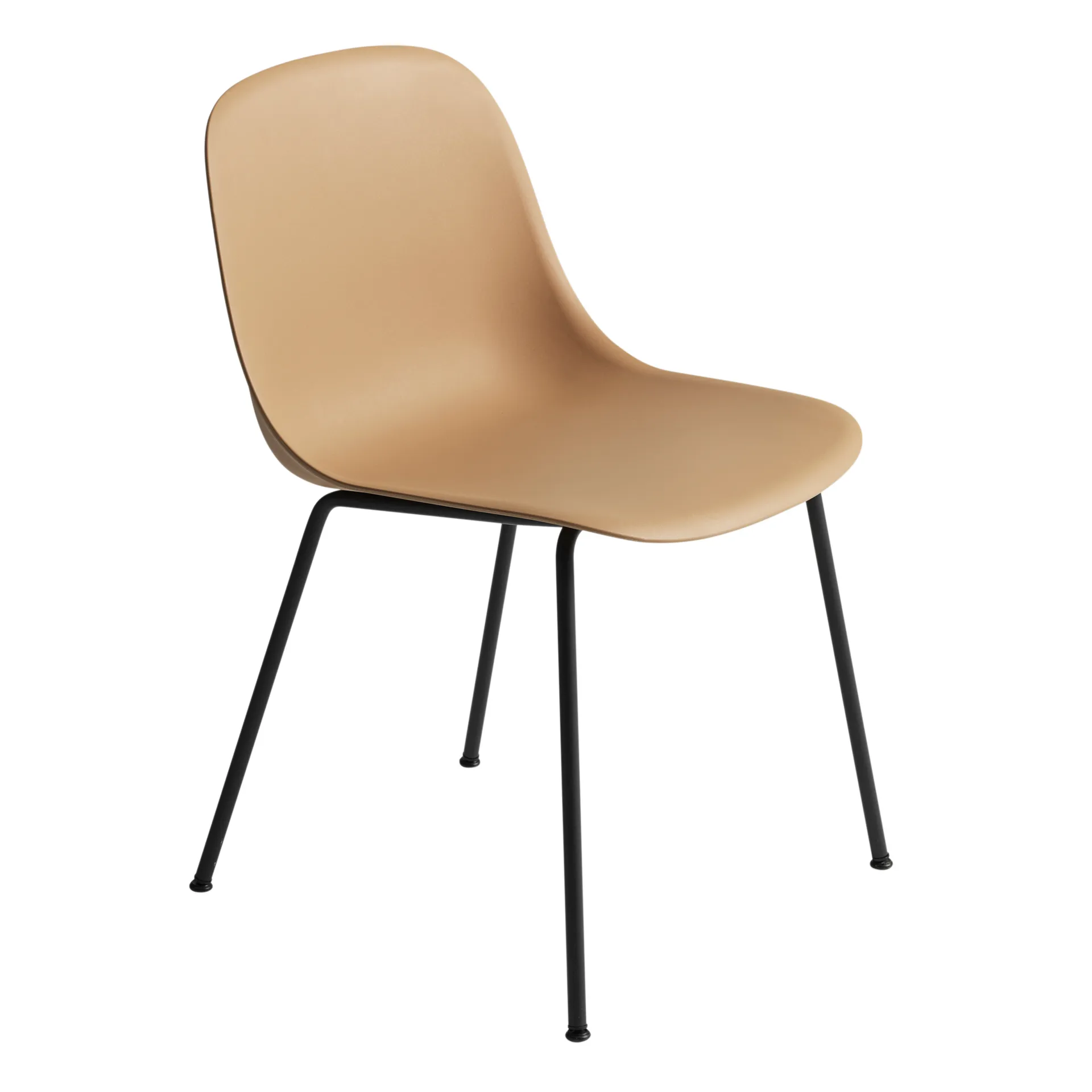 Fiber sidostol tub bas, Ochre-Anthracite (plastic) Muuto