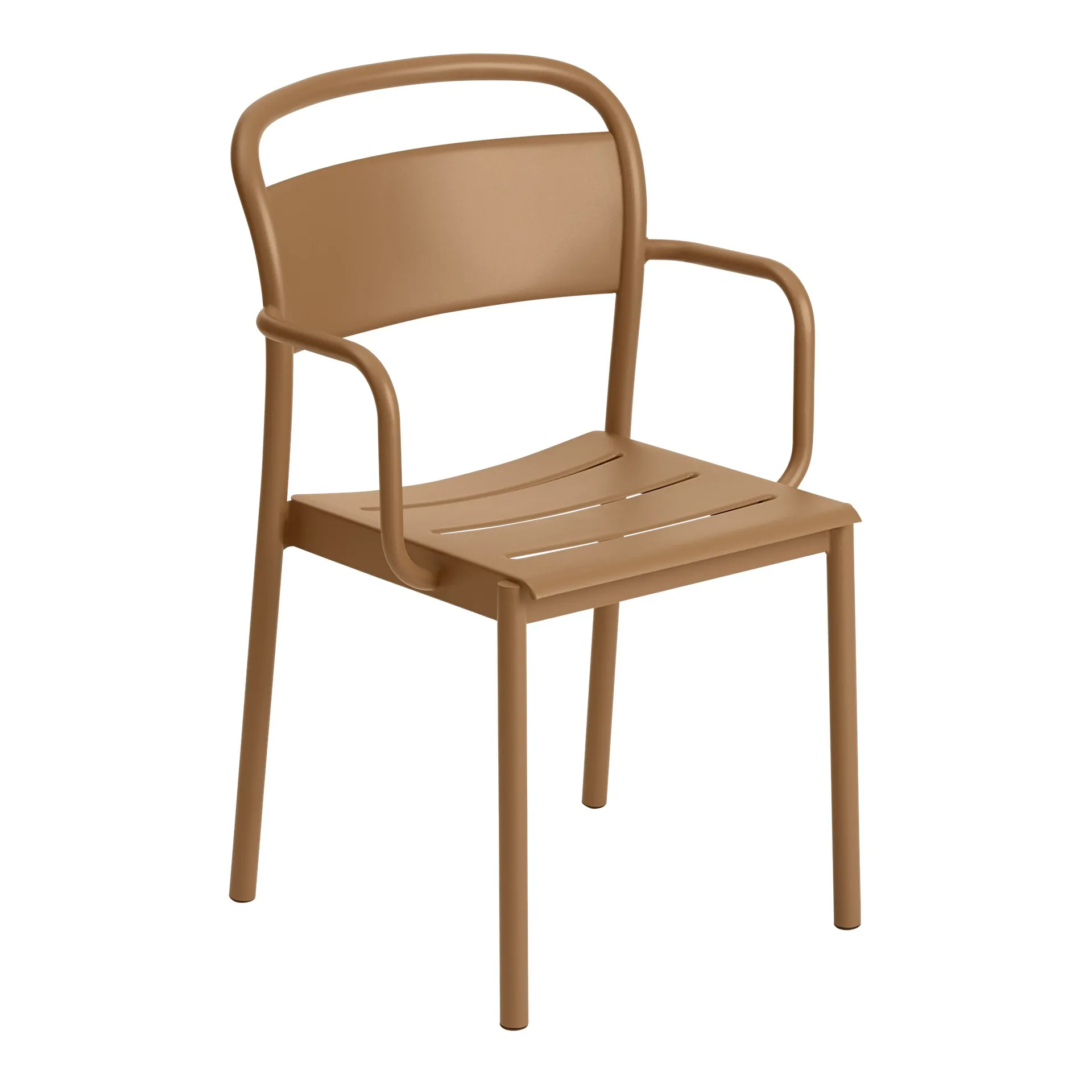 Linear steel armchair karmstol, Burnt orange Muuto