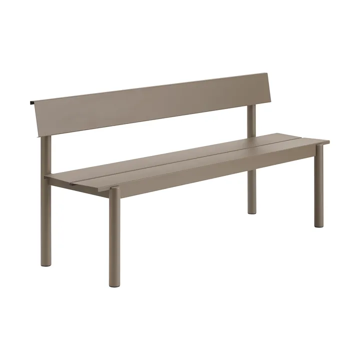 Linear steel bench bänk 170x34 cm - Taupe - Muuto
