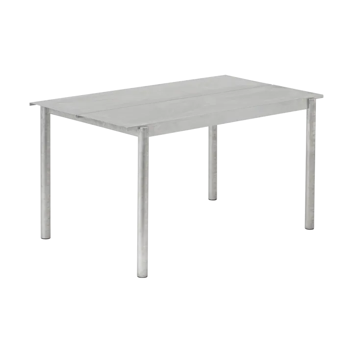 Linear Steel bord 140x75 cm - Warm galvanized steel - Muuto