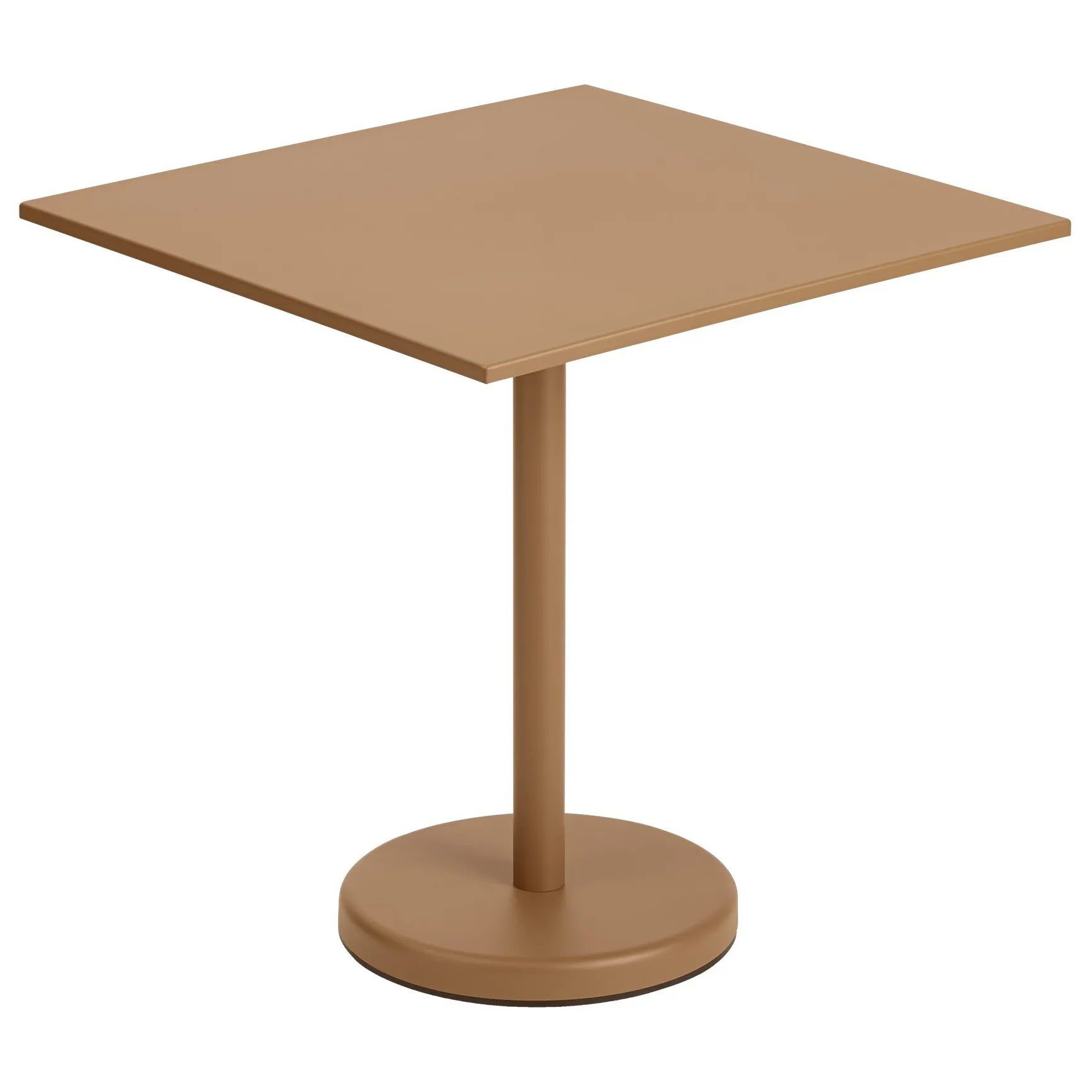 Linear Steel bord 70x70 cm, Burnt orange Muuto