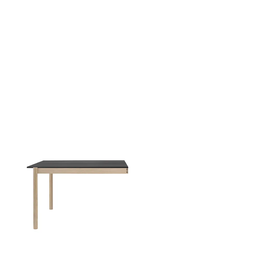 Linear System End Module bord, Black-Oak 142x120 cm Muuto