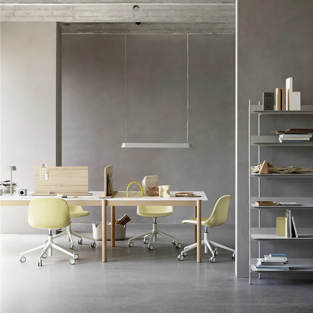 Linear System End Module bord, Black-Oak 142x120 cm Muuto