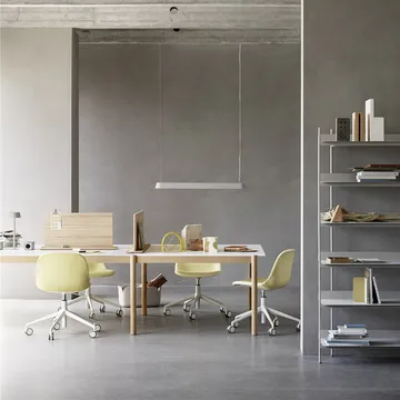 Linear System End Module bord - Black-Oak 240x142 cm - Muuto
