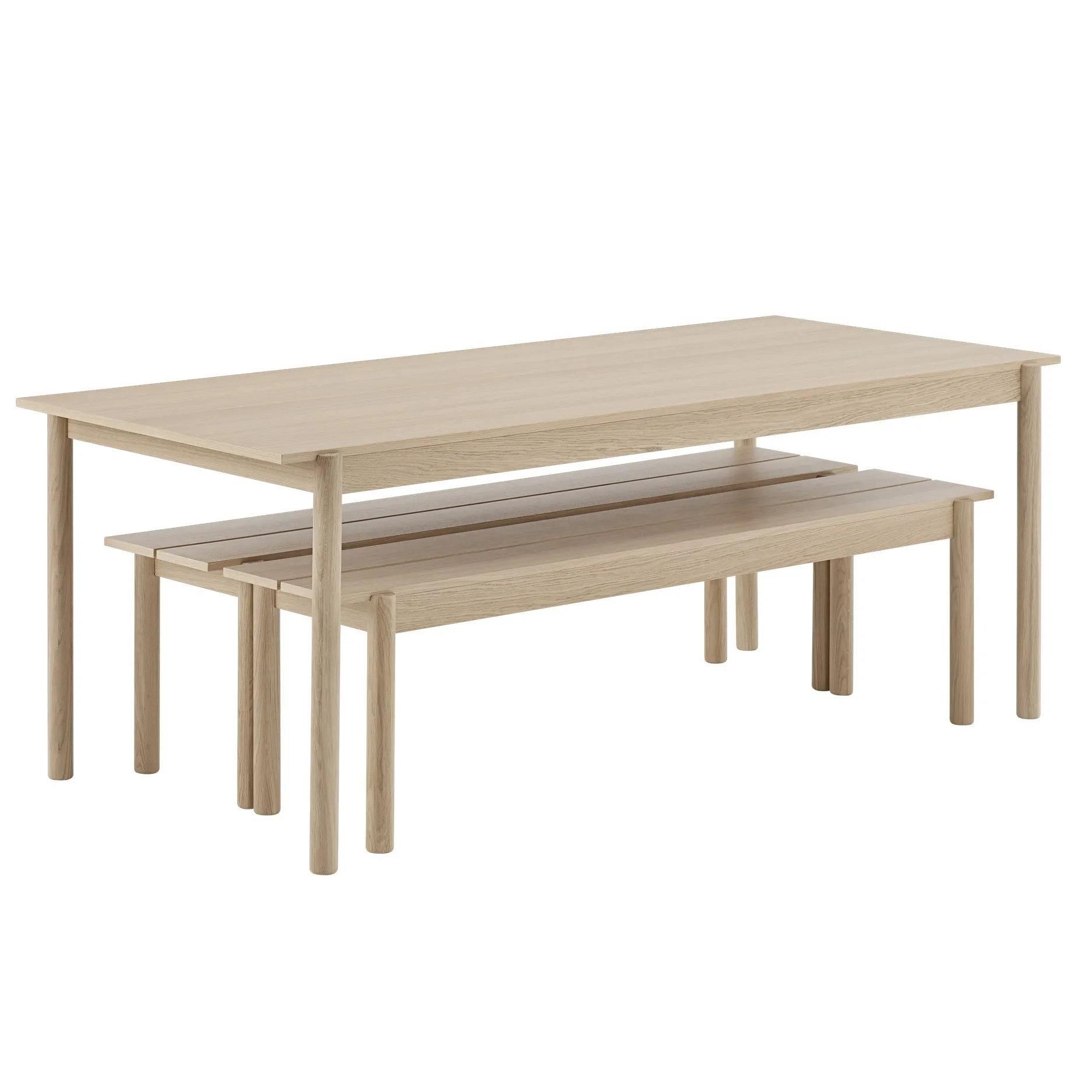 Linear träbord ek, 200x90 cm Muuto