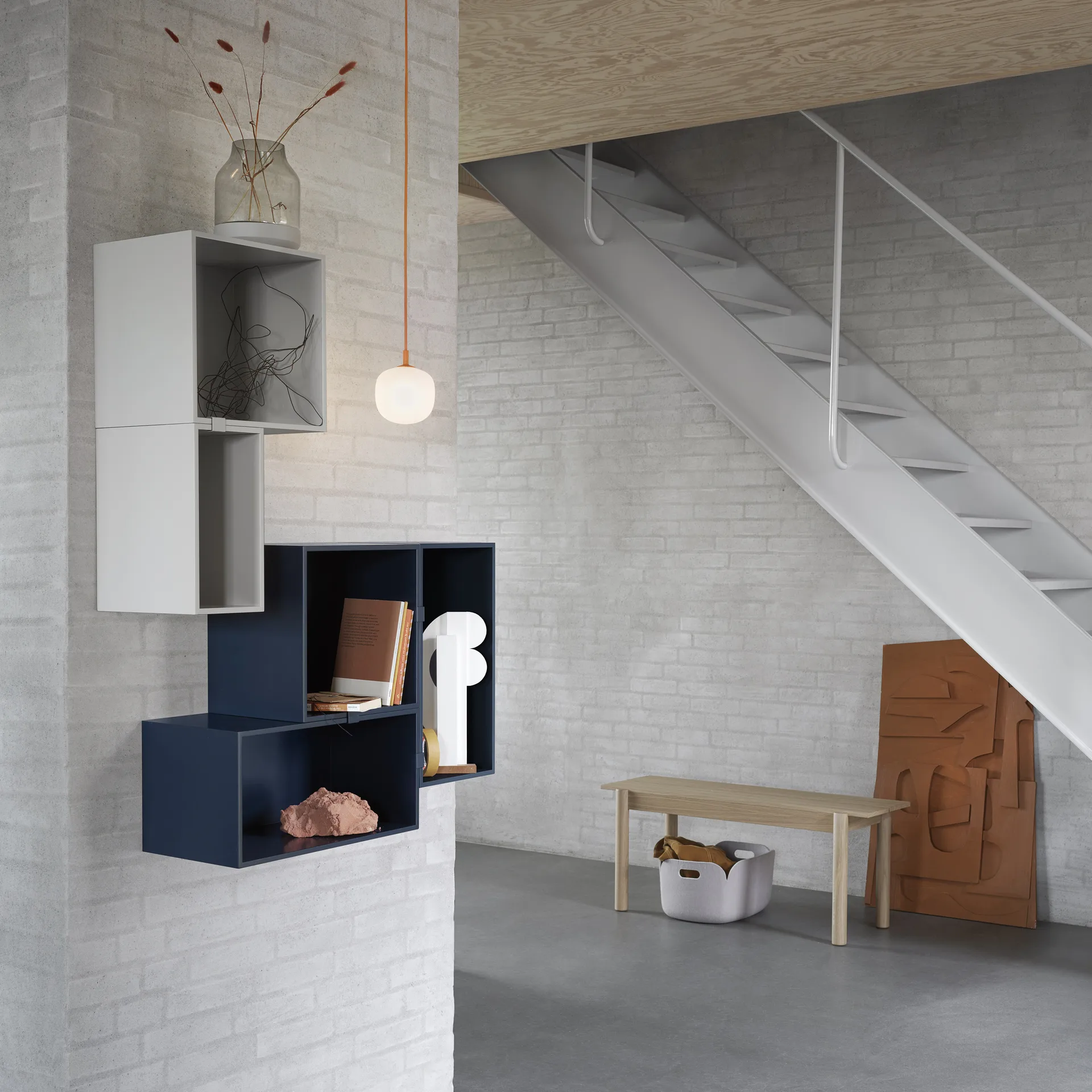 Mini stacked förvaringssystem small, Light grey Muuto