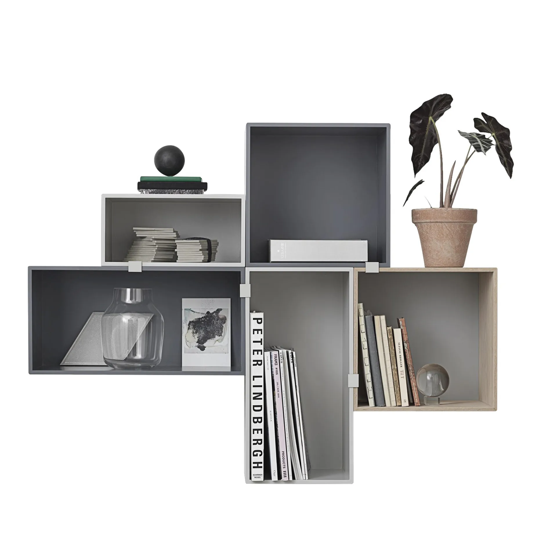 Mini stacked förvaringssystem small, Light grey Muuto