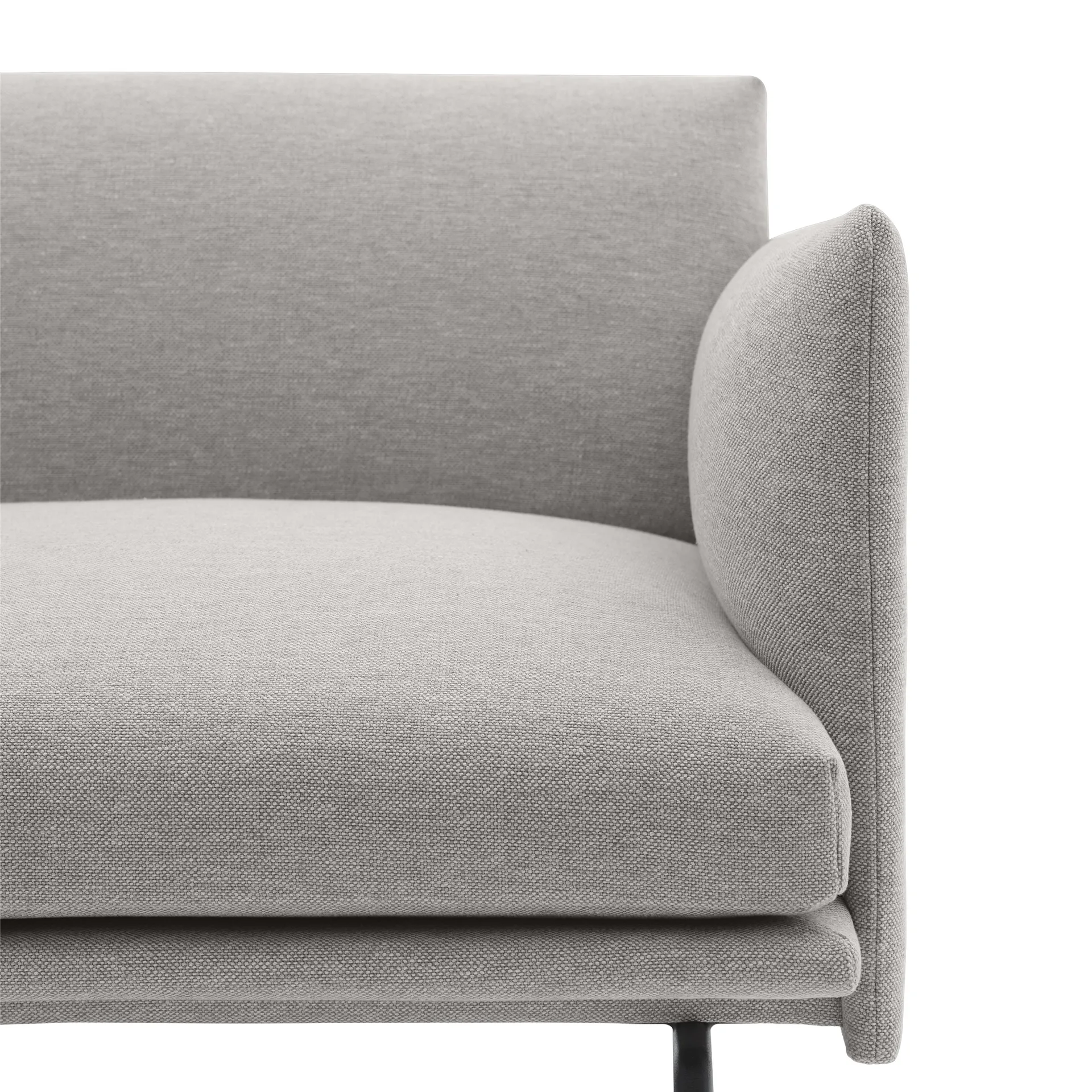 Outline chair fåtölj tyg, Clay 12-Black Muuto