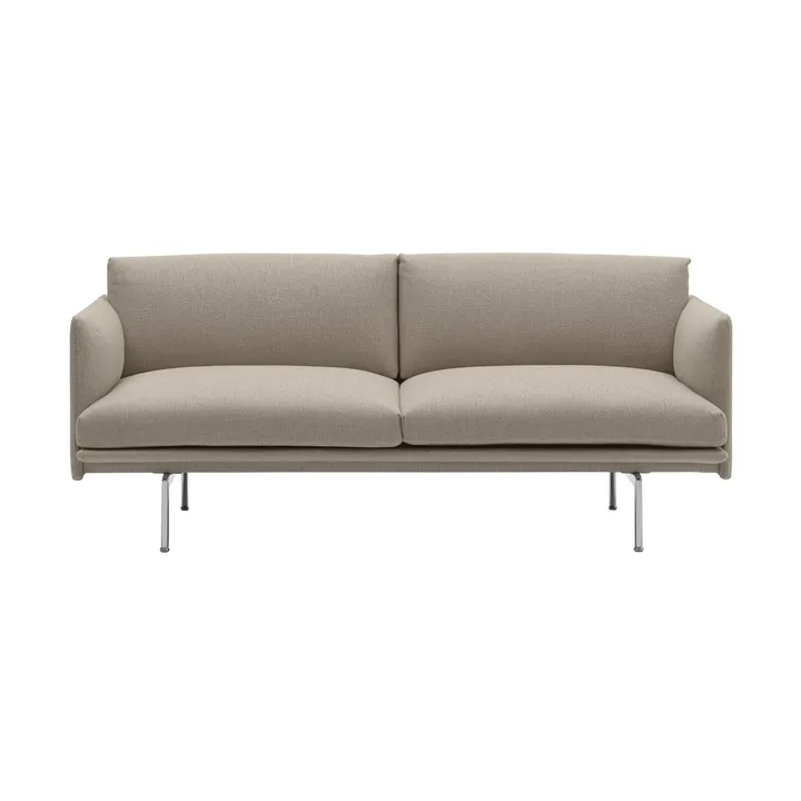 Outline soffa 2-sits - Ecriture 240-Polished Aluminum - Muuto