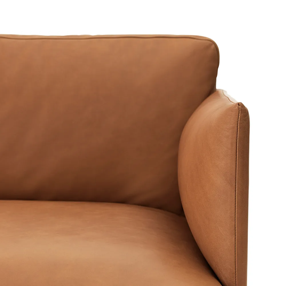 Outline soffa 2-sits, Fiord 151 grey-Black Muuto