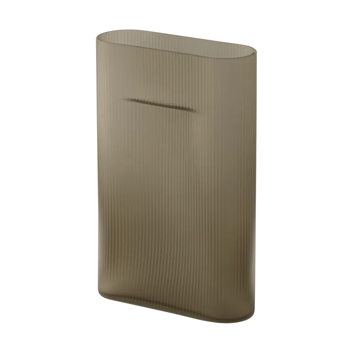 Ridge vas frostat glas 35 cm - Taupe - Muuto