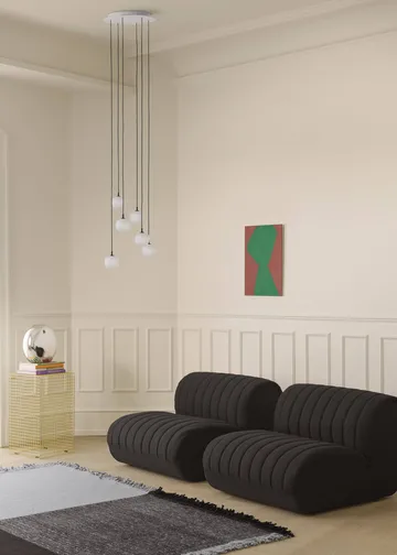 Rime Pendant Cluster 3 pendel - Deep red, Ø18 cm - Muuto