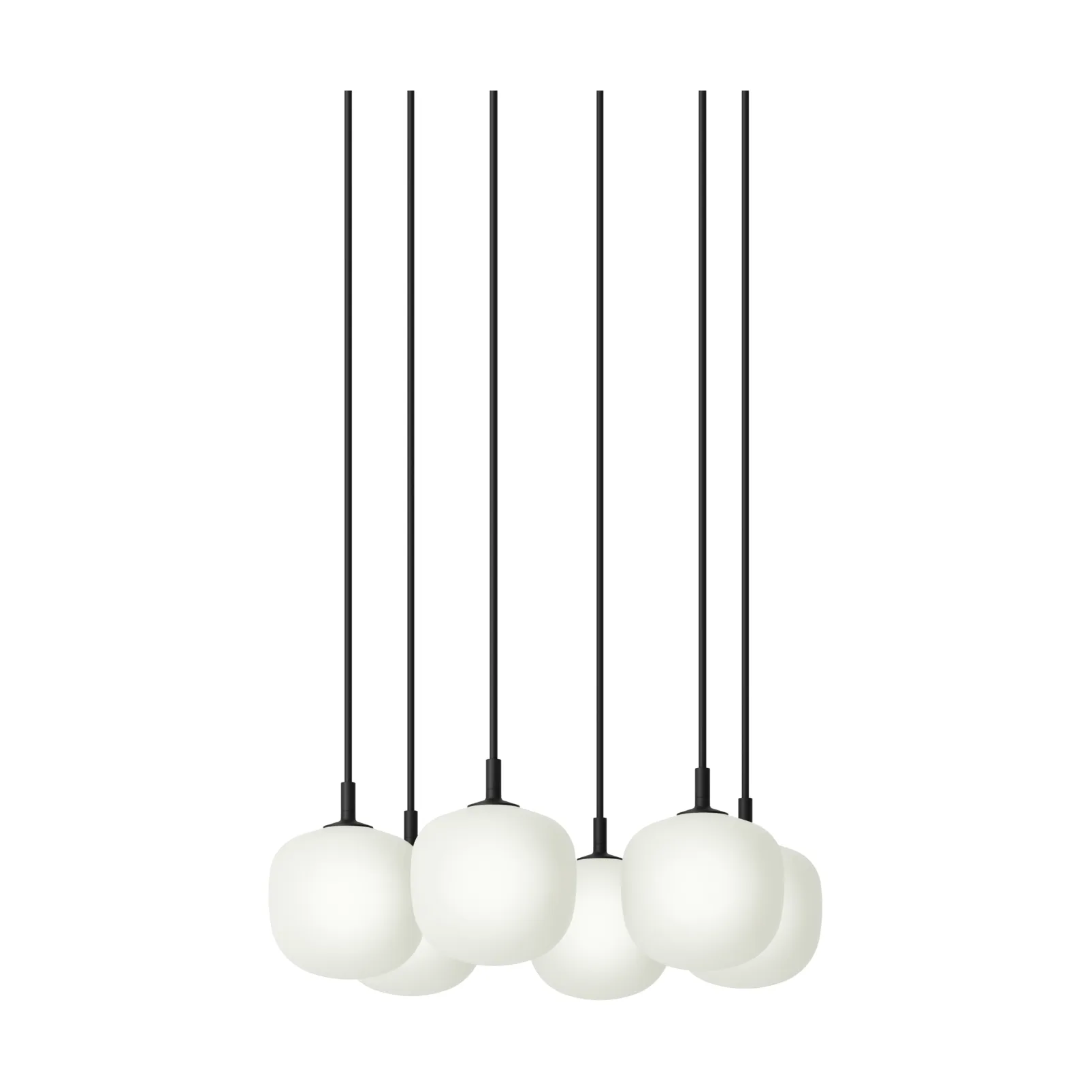 Rime Pendant Cluster 6 pendel, Black, Ø12 cm Muuto