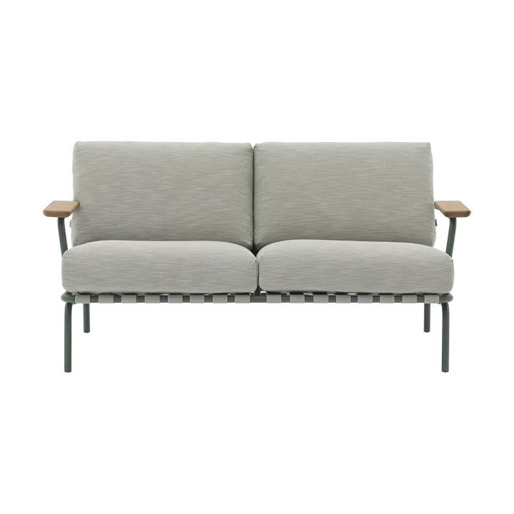Settle 2-sits soffa - Ribbed Weave 2 Dark green - Muuto