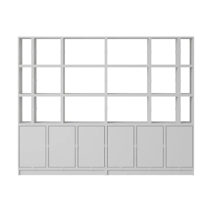 Stacked förvaringssystem kontor konfiguration 2 - Grey - Muuto