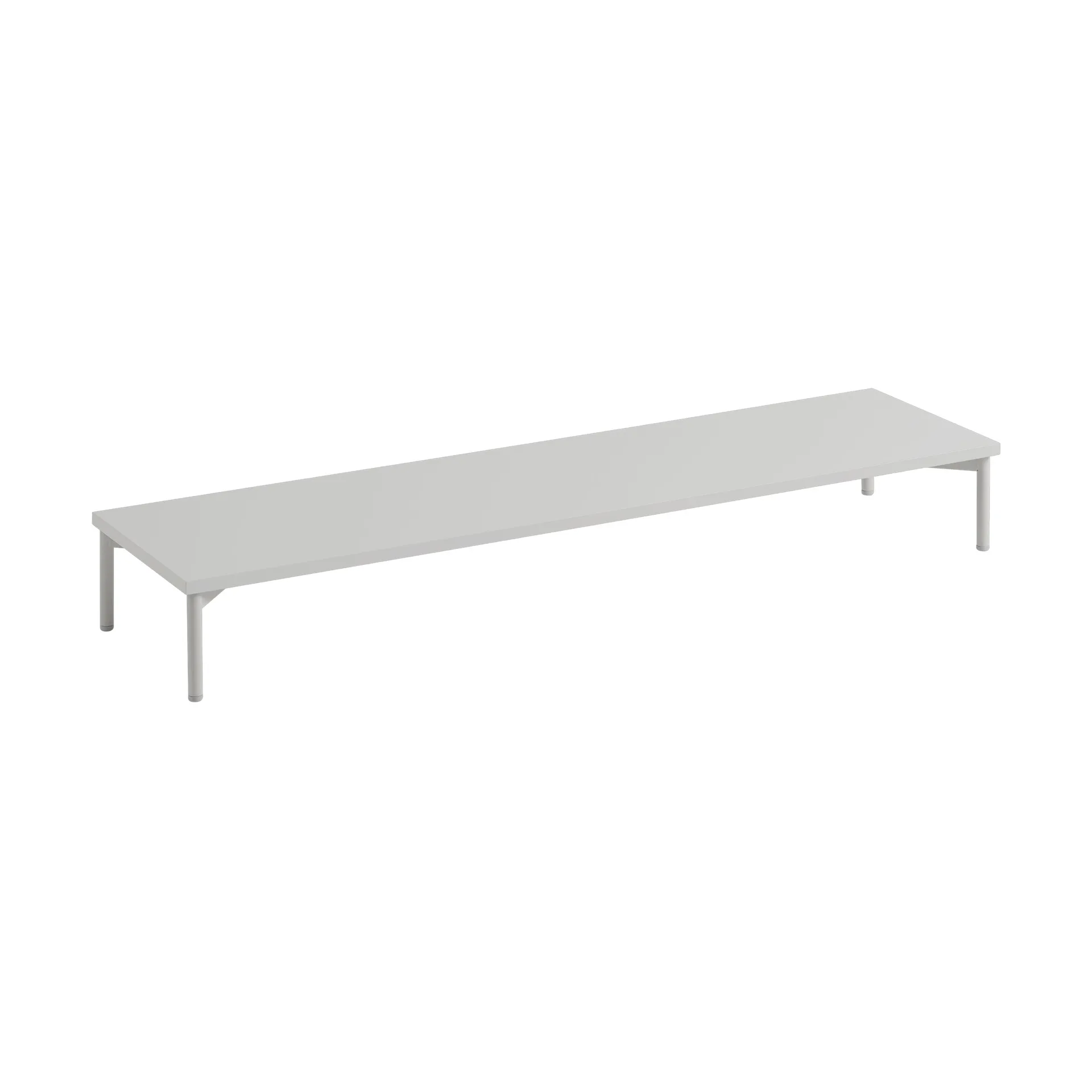 Stacked förvaringssystem podium w. tube base 131x35 cm, Grey/Grey Muuto