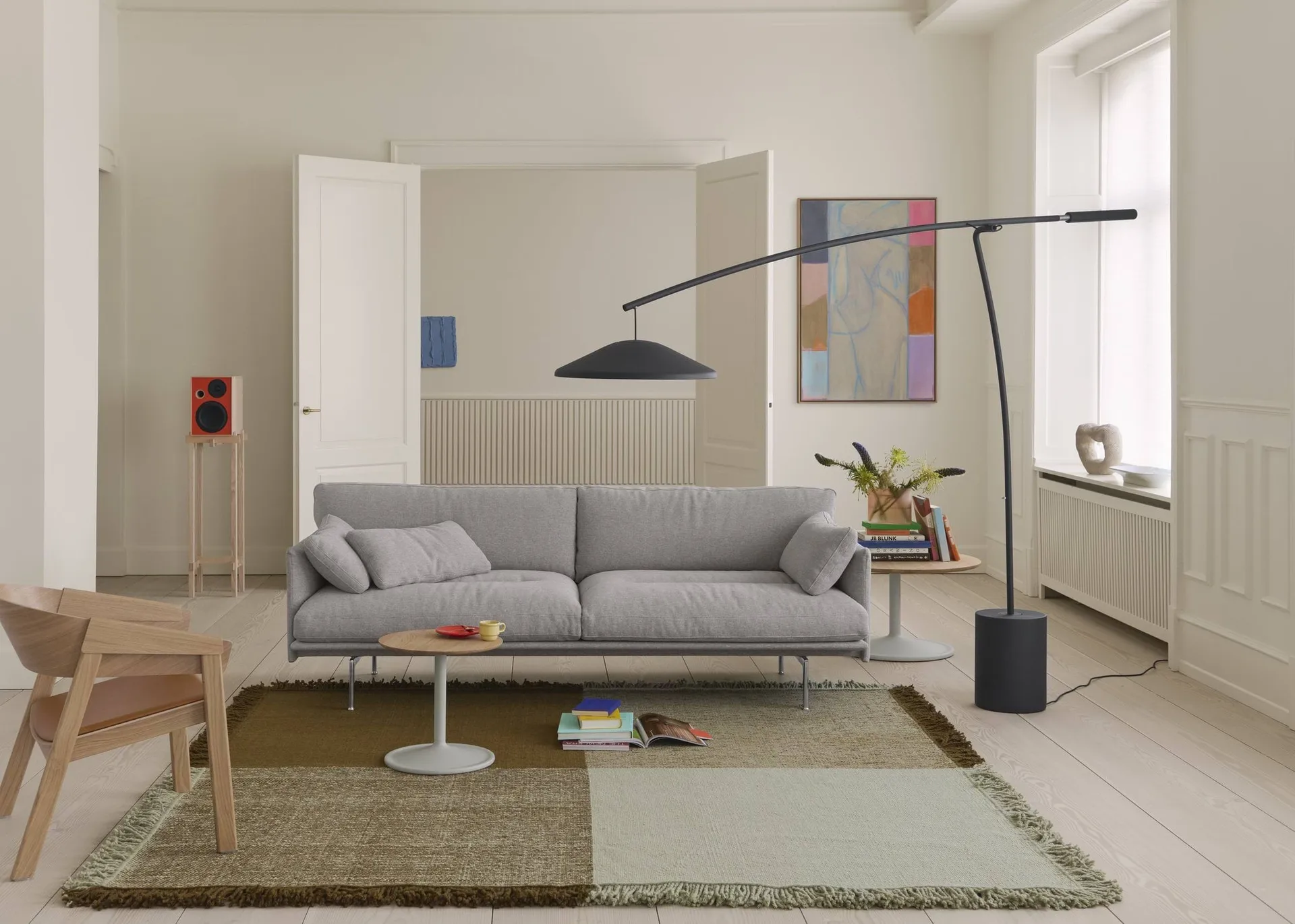 Verso ullmatta, Cool grey-dark brown, 258x258 cm Muuto