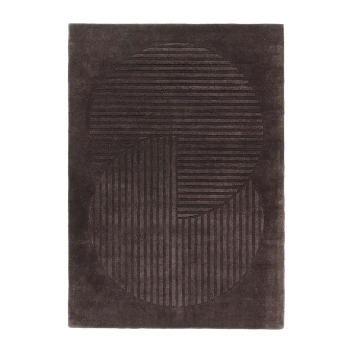 Levels Circles ullmatta - Brun, 170x240 cm - NJRD