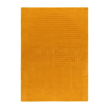 Levels Circles ullmatta - Gul, 170x240 cm - NJRD