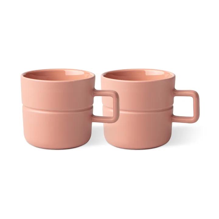 Lines mugg 30 cl 2-pack - Rosa - NJRD
