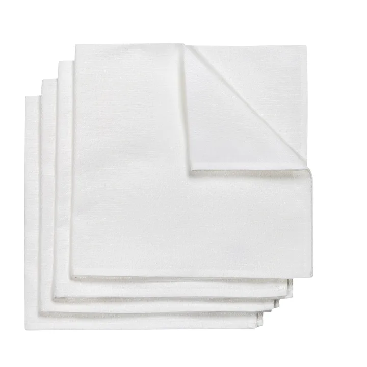 Metric tygservett 47x47 cm 4-pack - Vit - NJRD