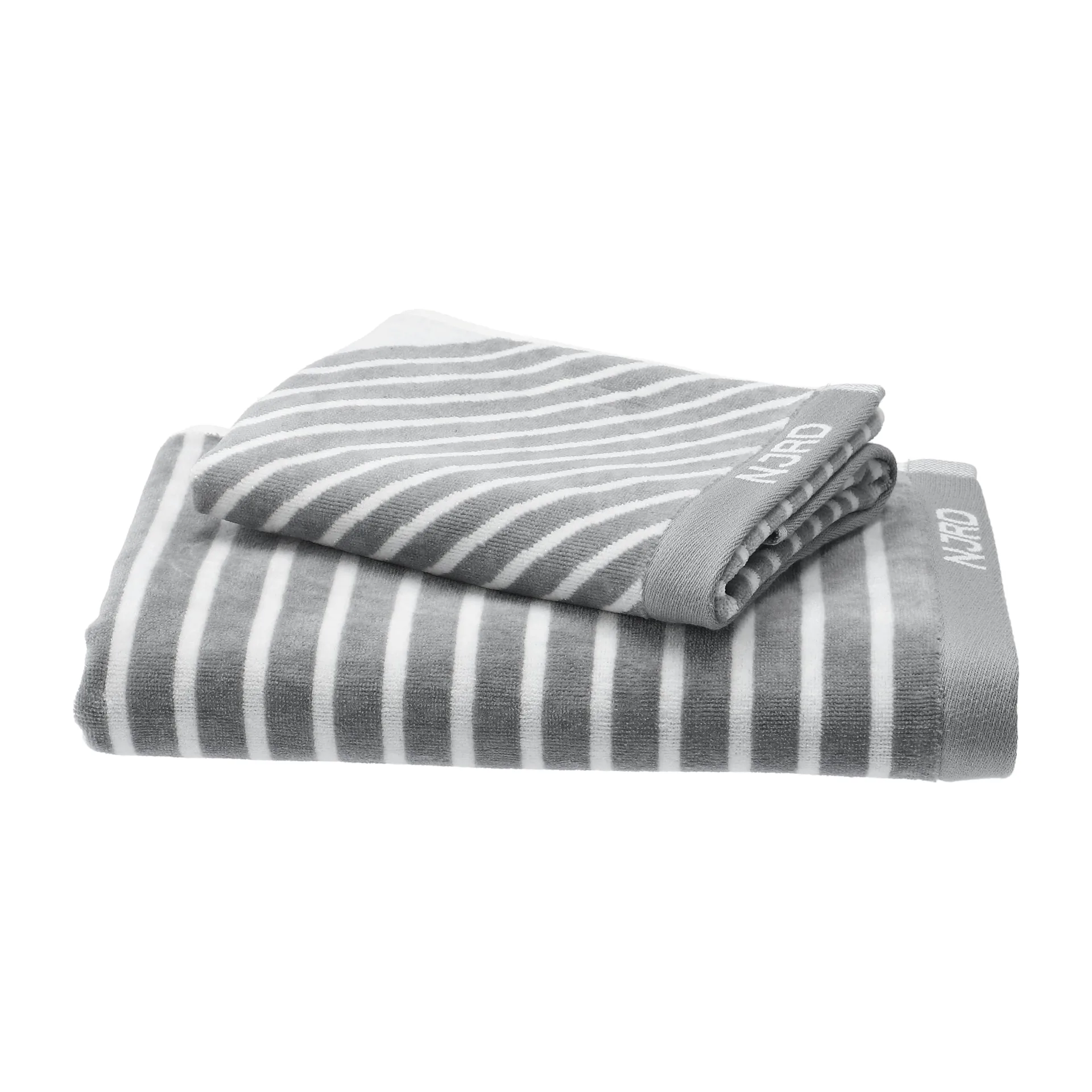Stripes handduk 50x70 cm, Grå NJRD