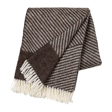 Stripes ullpläd 130x185 cm - Brun - NJRD