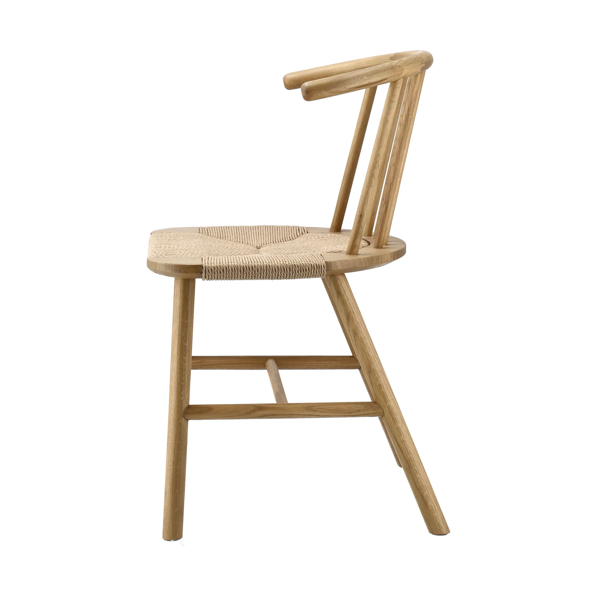 VIOR matstol flätad sits, Lackerad ek-natur, 4-pack NJRD