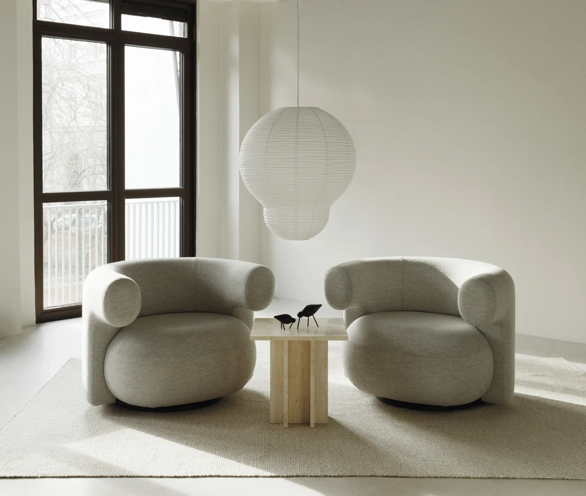 Edge soffbord small, Travertine Normann Copenhagen