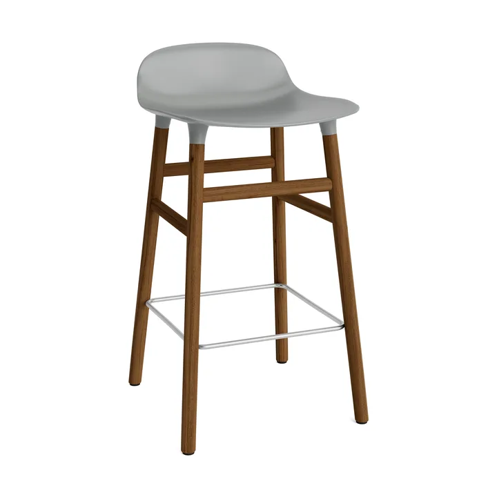 Form Chair barstol valnötsben - Grå - Normann Copenhagen
