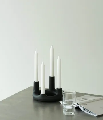 Trin ljusstake - Svart, Ø17,7x11,8 cm - Normann Copenhagen