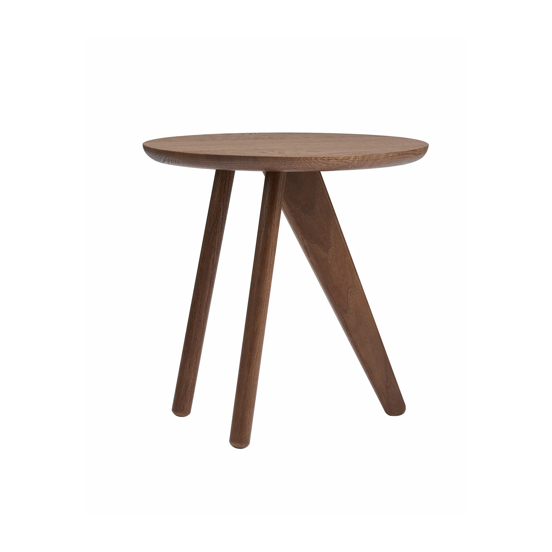 Fin sidobord Ø40 cm, Dark smoked oak NORR11