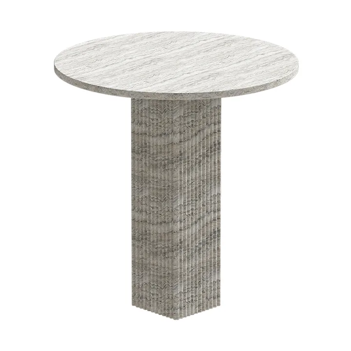 Soho matbord - Silver travertin, Ø80x74 - NORR11