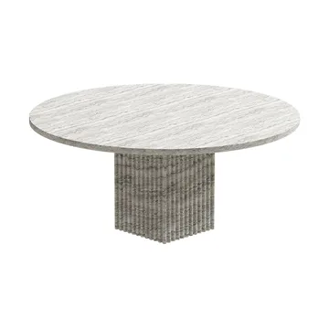 Soho soffbord - Silver travertin, Ø80x35 cm - NORR11