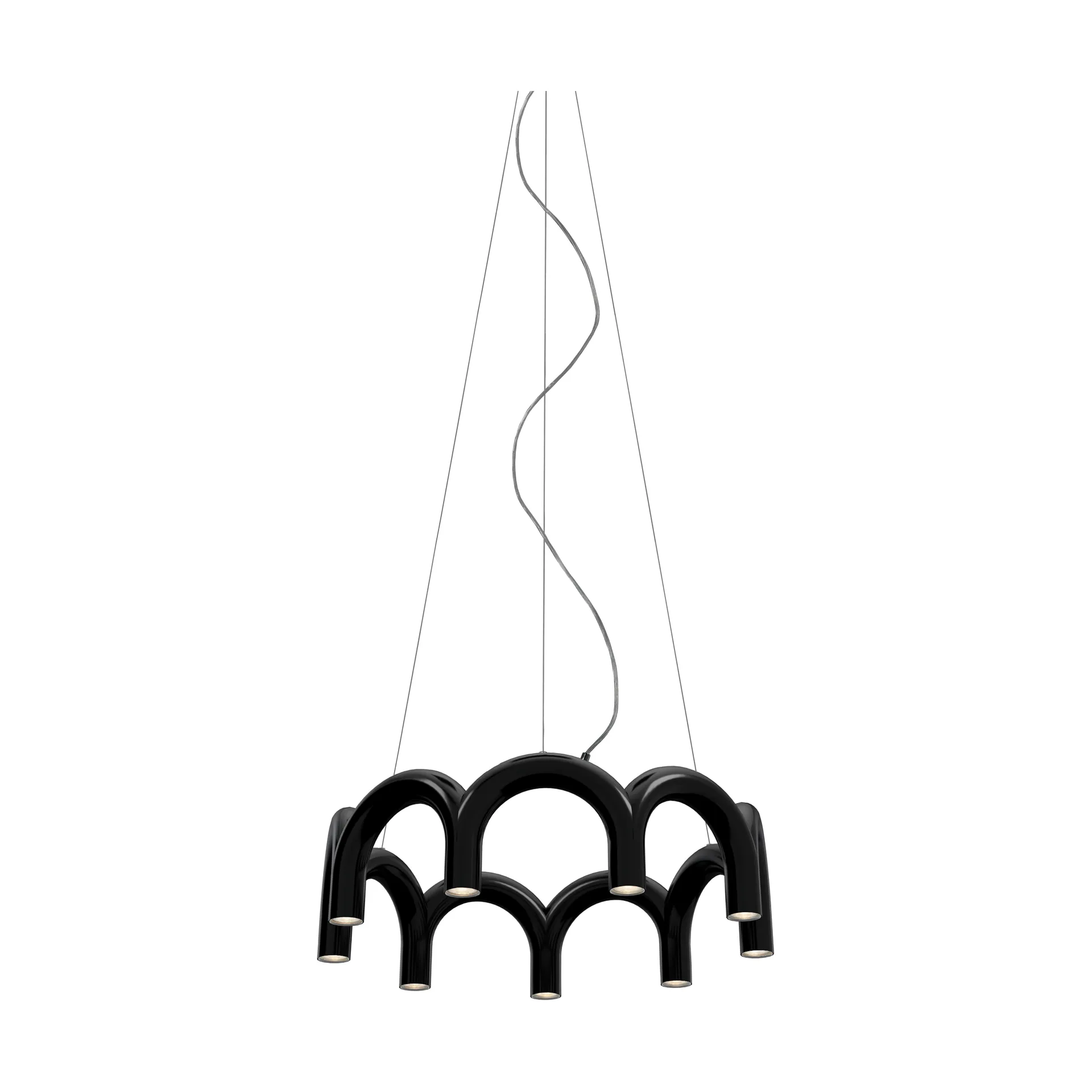 Arch circle pendel, Black, Ø76 cm Oblure