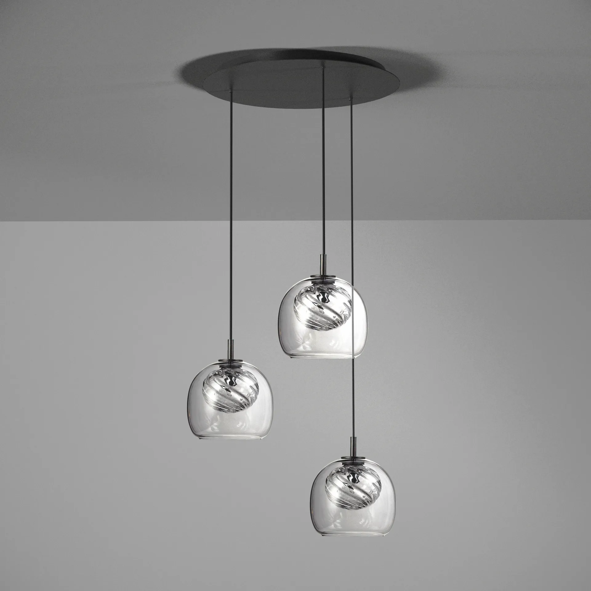 Inside triplette pendel, Grey Oblure