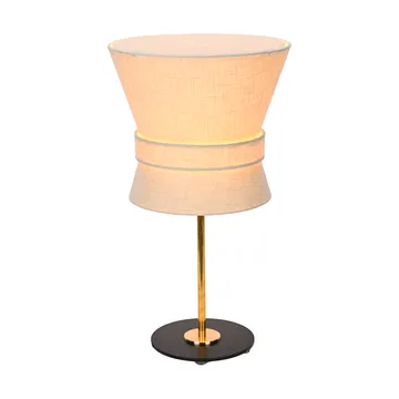 Bow bordslampa - Rå mässing-cream white, small 50 cm - Örsjö Belysning