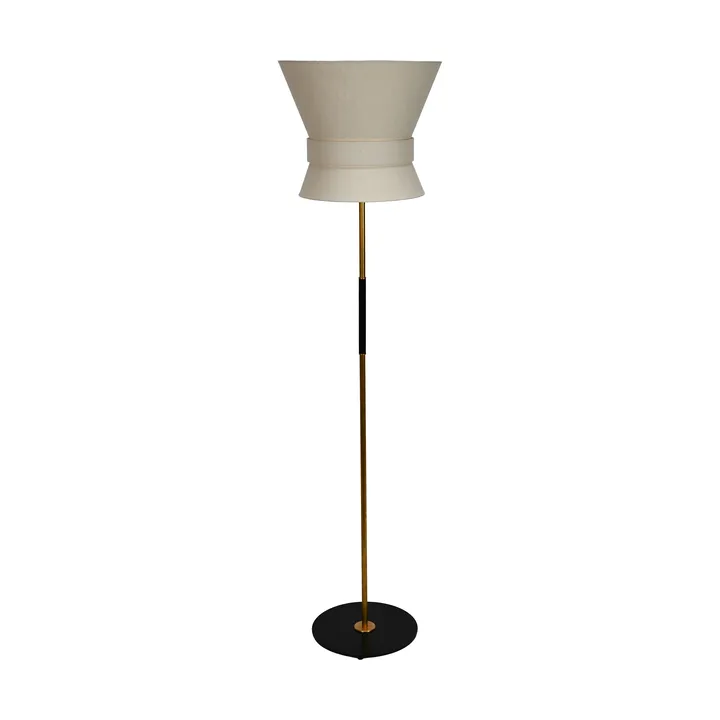 Bow golvlampa - Rå mässing-cream white, large 159 cm - Örsjö Belysning