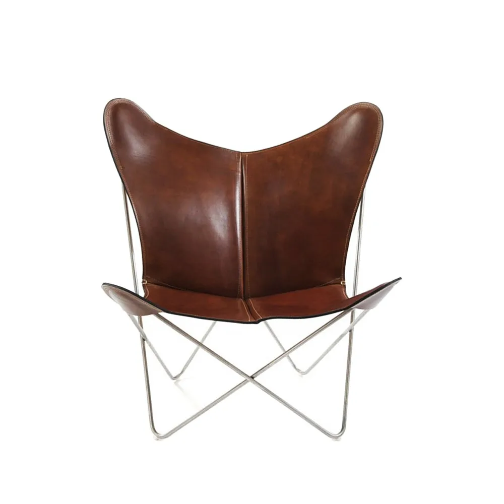 Trifolium fladdermusfåtölj, Läder cognac OX Denmarq