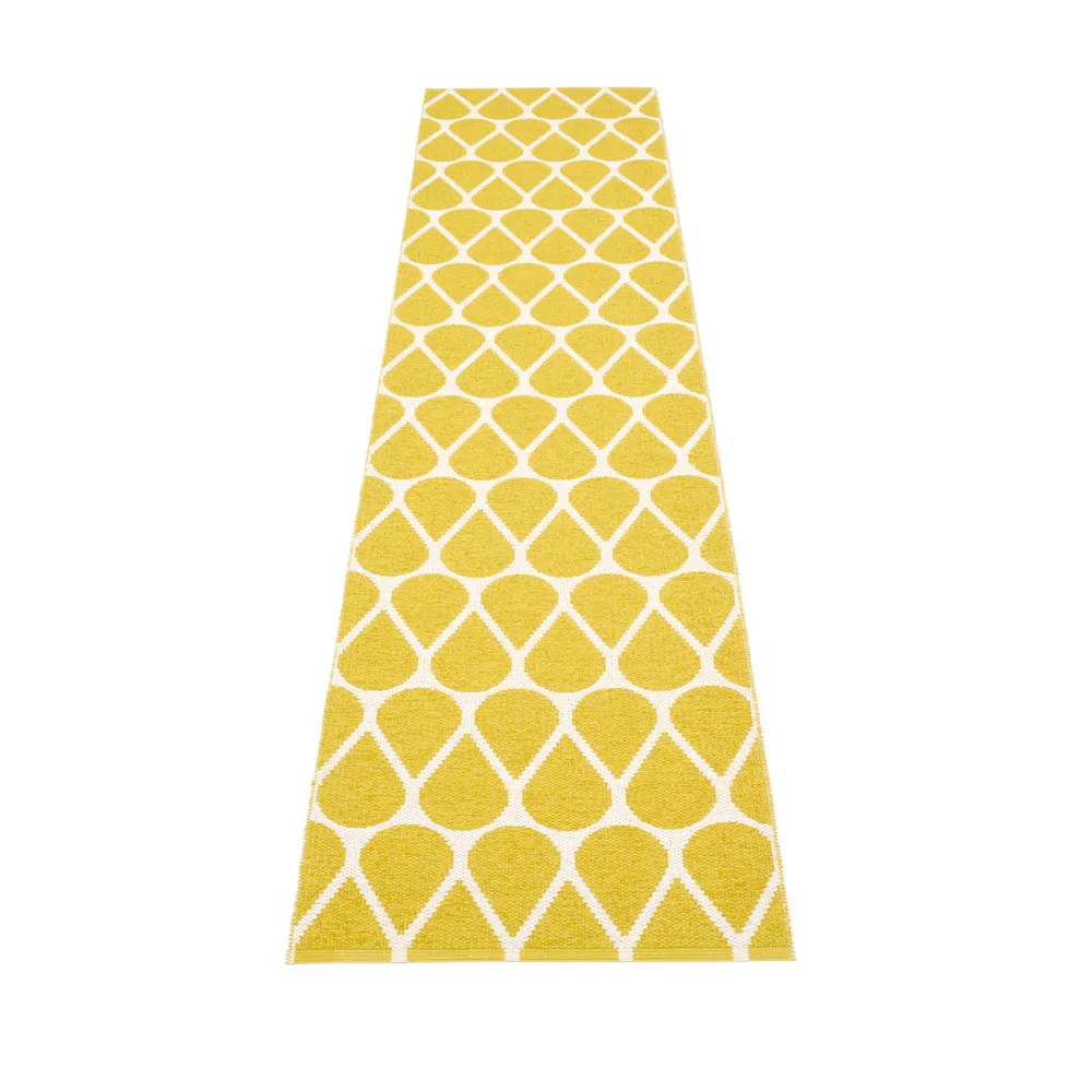 Otis gångmatta, mustard/vanilla, 70x320 cm Pappelina