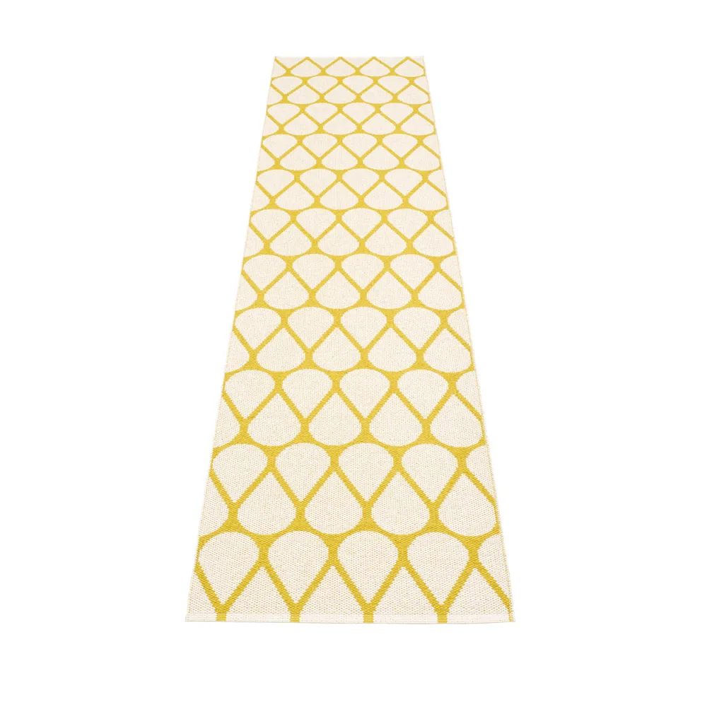 Otis gångmatta, mustard/vanilla, 70x320 cm Pappelina