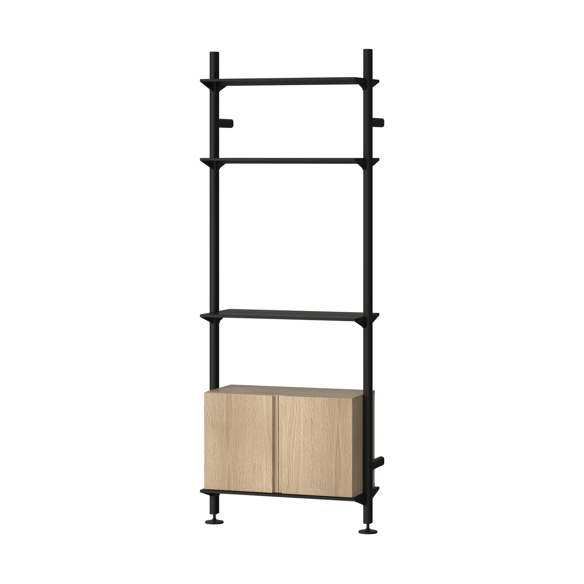 Pira G2 hyllsystem W B Black/Oak Pira