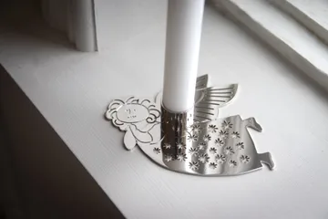 Lisa Larson Hanna ljusstake - Silver - Pluto Design