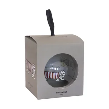 Lisa Larson Mikey julgranskula - Silver-red-white - Pluto Design