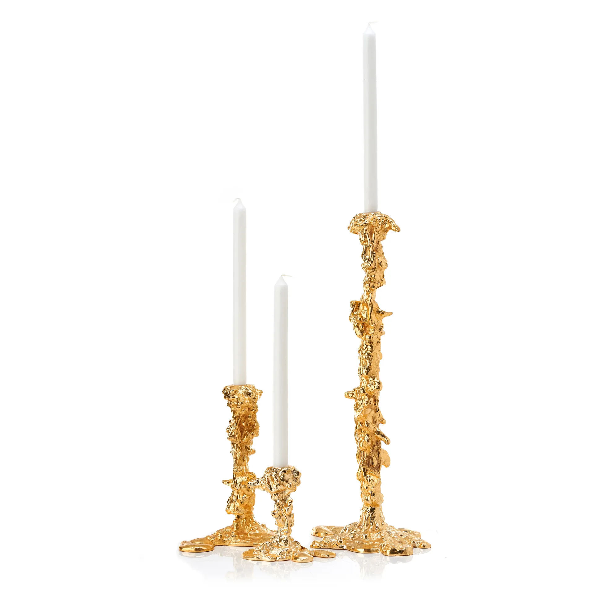 Drip ljusstake L 25 cm, Guld POLSPOTTEN