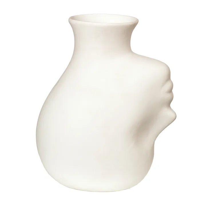 Upside-down head vas 25 cm - Vit - POLSPOTTEN