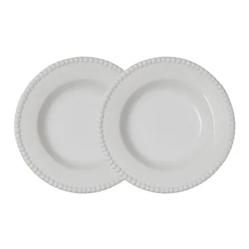 Daria djup tallrik Ø26 cm 2-pack - Cotton white shiny - PotteryJo