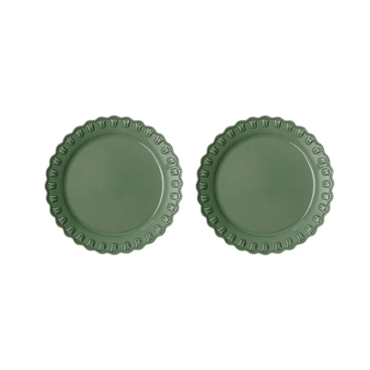 Tulipa tallrik Ø26 cm 2-pack - Verona green - PotteryJo
